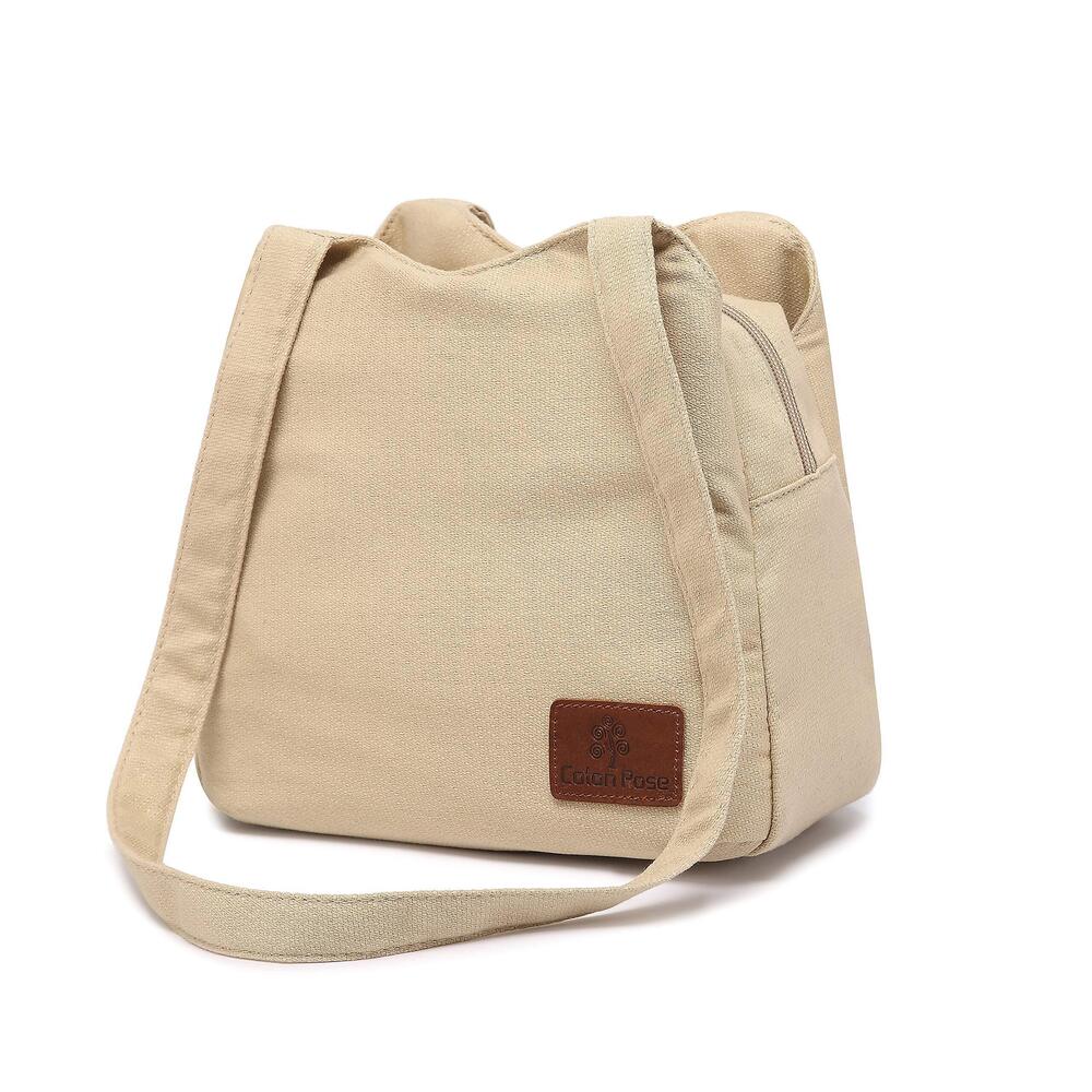 5651 Small Mini Shoulder Bag Hippie Top Zip Cotton Sling Bag Jacquard cloth